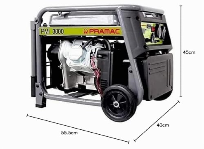 Dimensions of the Pramac PMi3000